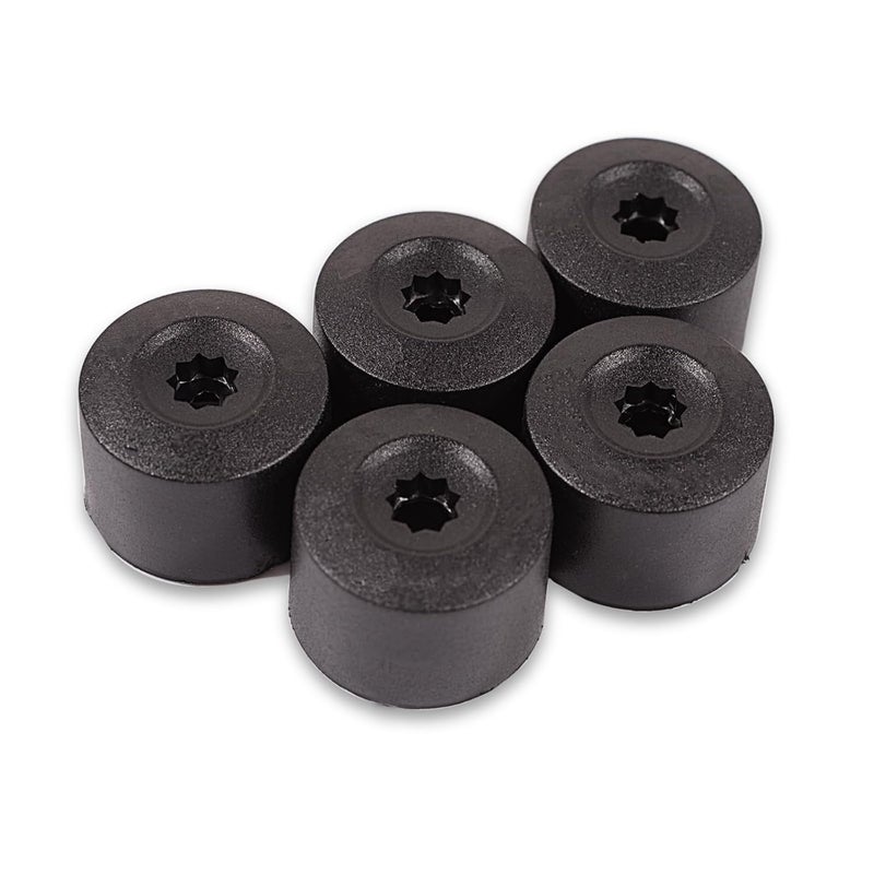 runmade 20Pcs ABS Plastic Wheel Lug Nut Covers Locks Bolt Caps Cover with Removal Tool Compatible with VW Jetta Golf Passat Beetle EOS Black - Image 4